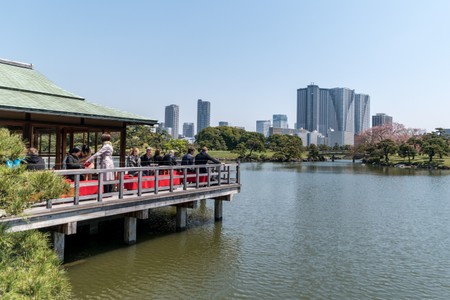 Tea house in the Hamarikyu Gardens