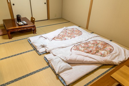 We spent one night at a ryokan in the Kyoto mountains