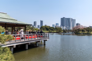 Tea house in the Hamarikyu Gardens