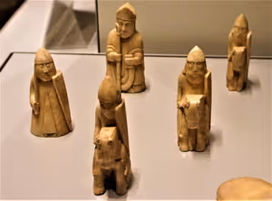 **Lewis chessman**

Lewis Chessmen - British Museum - Joy of Museums
[Source](https://commons.wikimedia.org/wiki/File:Lewis_Chessmen_-_British_Museum_-_Joy_of_Museums_2.jpg)