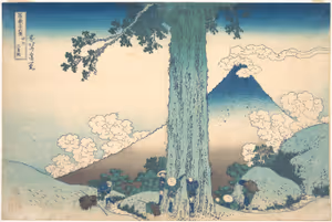 **Mishima Pass in Kai Province**

Katsushika Hokusai c. 1830-1832
[Source](https://commons.wikimedia.org/wiki/File:%E5%86%A8%E5%B6%BD%E4%B8%89%E5%8D%81%E5%85%AD%E6%99%AF_%E7%94%B2%E5%B7%9E%E4%B8%89%E5%B3%B6%E8%B6%8A-Mishima_Pass_in_Kai_Province_(K%C5%8Dsh%C5%AB_Mishima_goe),_from_the_series_Thirty-six_Views_of_Mount_Fuji_(Fugaku_sanj%C5%ABrokkei)_MET_DP141043.jpg)