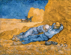 **The Siesta (1890)**

Vincent van Gogh
[Source](https://www.rawpixel.com/image/3868351/illustration-image-art-vincent-van-gogh-people)