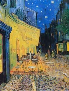 **Café Terrace at Night (1888)**

Vincent van Gogh
[Source](https://www.rawpixel.com/image/3864780/illustration-image-art-vincent-van-gogh)