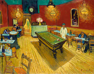 **Le café de nuit (The Night Café) (1888)**

Vincent van Gogh
[Source](https://www.rawpixel.com/image/537428/free-illustration-image-van-gogh-cafe)