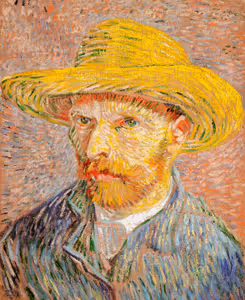 **Self-Portrait with a Straw Hat (1887)**

Vincent van Gogh
[Source](https://www.rawpixel.com/image/537402/free-illustration-image-van-gogh-painting)