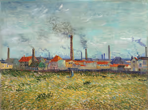 **Factories at Clichy (1887)**

Vincent van Gogh
[Source](https://www.rawpixel.com/image/3868027/illustration-image-art-vincent-van-gogh)