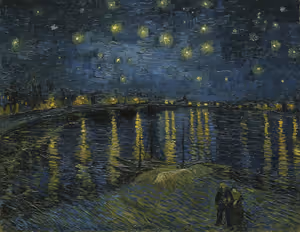 **Vincent van Gogh - Starry Night on the Rhone, 1888**

Vincent van Gogh
[Source](https://www.rawpixel.com/image/7665306/image-vincent-van-gogh-art-vintage)