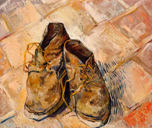 **Shoes (1888)**

Vincent van Gogh
[Source](https://www.rawpixel.com/image/537408/free-illustration-image-van-gogh-shoes-painting)