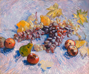 **Grapes, Lemons, Pears, and Apples (1887)**

Vincent van Gogh
[Source](https://www.rawpixel.com/image/537417/free-illustration-image-van-gogh-grapes)