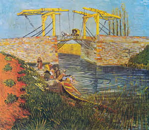 **The Langlois Bridge at Arles with Women Washing (1888)**

Vincent van Gogh
[Source](https://www.rawpixel.com/image/3868866/illustration-image-art-vincent-van-gogh)
