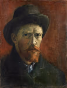 **Self-Portrait with Dark Felt Hat (1886)**

Vincent van Gogh
[Source](https://www.rawpixel.com/image/3865892/illustration-image-art-vincent-van-gogh-people)