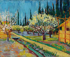 **Orchard Bordered by Cypresses (1888)**

Vincent van Gogh
[Source](https://www.rawpixel.com/image/537431/free-illustration-image-van-gogh-landscape-painting)
