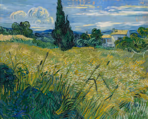**Green Wheat Field with Cypress (1889)**

Vincent van Gogh
[Source](https://www.rawpixel.com/image/7727053/image-flowers-art-public-domain)