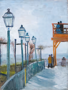 **Terrace and Observation Deck at the Moulin de Blute-Fin, Montmartre (1887)**

Vincent van Gogh
[Source](https://www.rawpixel.com/image/537439/free-illustration-image-van-gogh-montmartre)