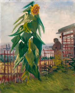 **Allotment with Sunflower (1887)**

Vincent van Gogh
[Source](https://www.rawpixel.com/image/3868012/illustration-image-flower-art-vincent-van-gogh)